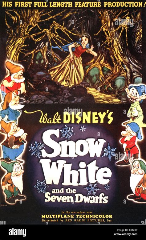 1930s USA Walt Disney's Snow White Film Poster Stock Photo - Alamy