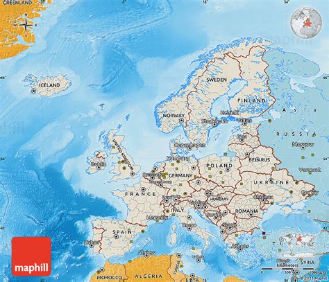 Physical Map Of North America Political Shades Outsid - vrogue.co