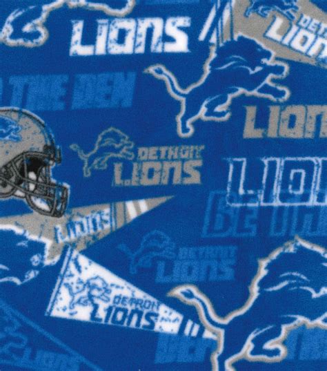 Detroit Lions Fleece Fabric Retro | JOANN