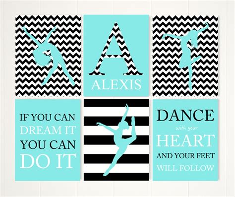 Dance Quotes Dance Wall Art Dance Theme Room Decor Monogram - Etsy