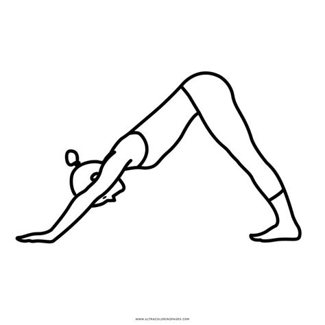 Adho Mukha Svanasana Coloring Page - Ultra Coloring Pages | Coloring pages, Color, Embroidery ...