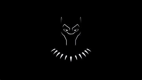 Black Panther Wallpaper 4K, Minimalist, Black background