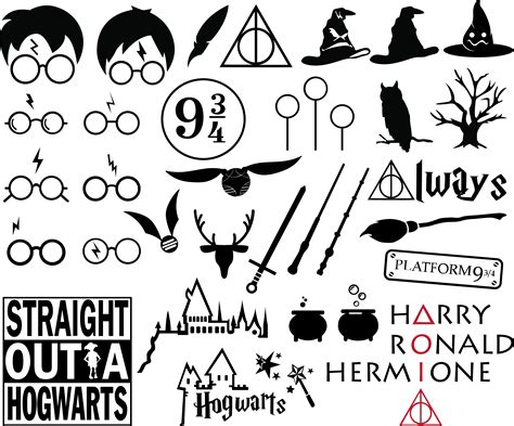 Harry Potter SVG, Harry Potter Silhouette, Harry Potter Clipart, Harry Potter Font, Harry Potter ...