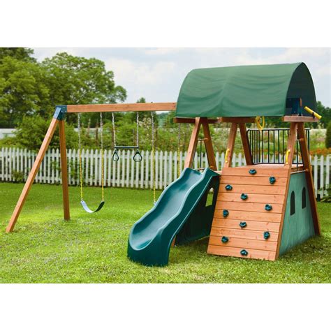 Swingset | Wood swing sets, Swing set, Playset outdoor