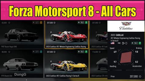 Forza Motorsport - Forza Motorsport 8 - All Cars - Full Car List - YouTube