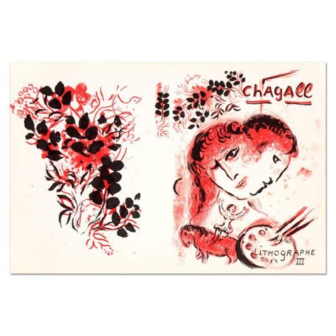 Marc Chagall Signed "Lithographe III" 13x20 Original Lithograph on ...