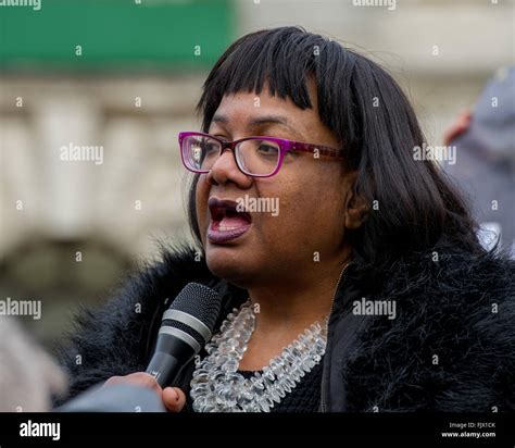 Diane Abbott MP speaks at at an anti-fascist protest as anti ...