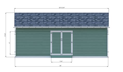 12x24 Gable Storage Shed Plan - Shedplans.org