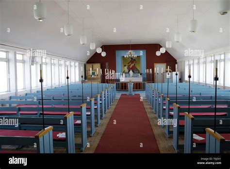 Interior of Church in Qaanaaq, Greenland Stock Photo - Alamy