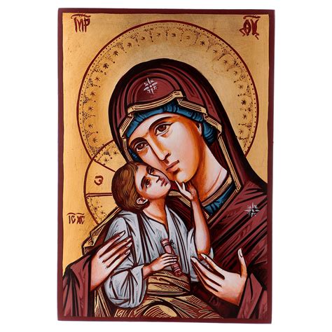 Icon of the Virgin Mary with Baby Jesus 32x22 cm | online sales on ...