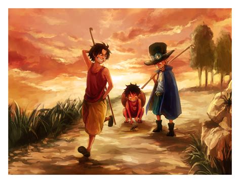 monkey d luffy one piece portgas d ace sabo tsuyomaru | konachan.com - Konachan.com Anime Wallpapers