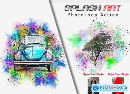 Creativemarket Splash Art Photoshop Action 6402800