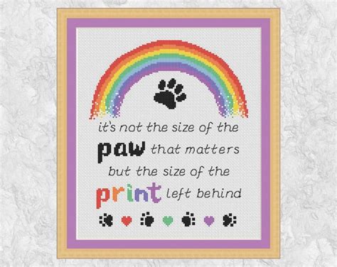 Pet loss cross stitch pattern rainbow bridge words of | Etsy