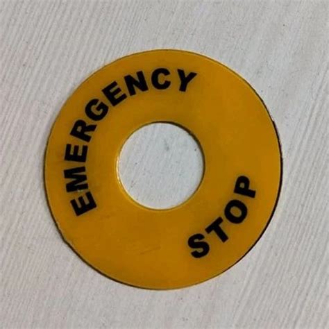 Emergency Stop Vinyl Sticker at Rs 8/piece | Vinyl Sticker in Bengaluru | ID: 2852095183012