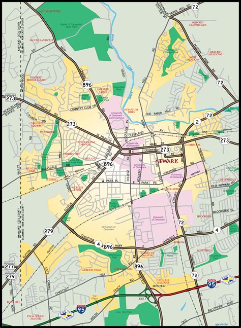 Map Of Newark Delaware - Zip Code Map