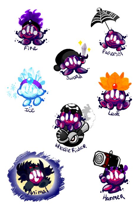 Shadow Kirby Abilities by xGalacticPenguin on DeviantArt