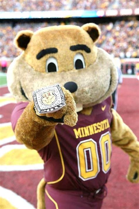 University of Minnesota, Twin Cities Golden gophers - costume mascot Goldy the Gopher ...