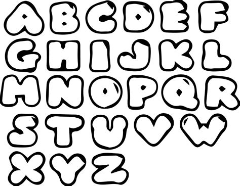 Abc Bubble Letters Printable Free - FREE 9+ Bubble Letter Alphabets in AI / Printable bubble ...