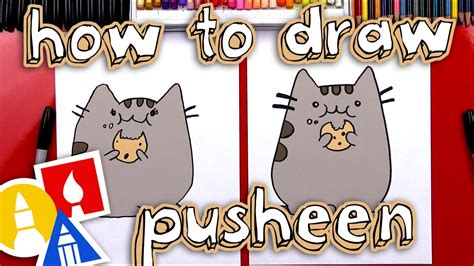 How To Draw The Pusheen Cat Eating A Cookie GIVEAWAY