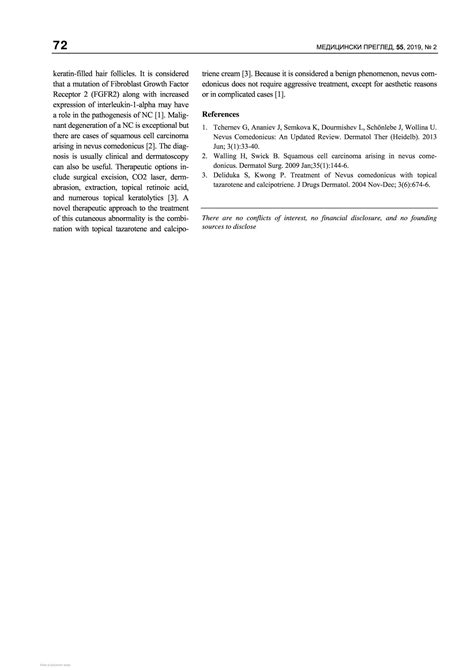 Nevus Comedonicus in the Area of the Neck: Successful Surgical Approach for a Bulgarian Patient ...