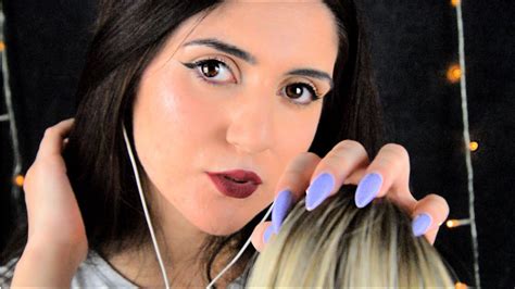 ASMR ~ Tingly Head Scratching w/ Long Nails + Repeating "Shhh" 😴 - YouTube