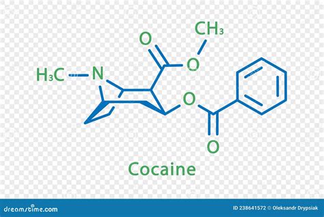 Cocaine Chemical Formula. Cocaine Structural Chemical Formula Isolated ...