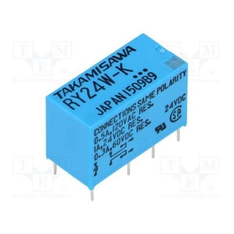 Mini Relay DPDT RY-24W-K-UL 24VDC 8PIN 2Poles 1A