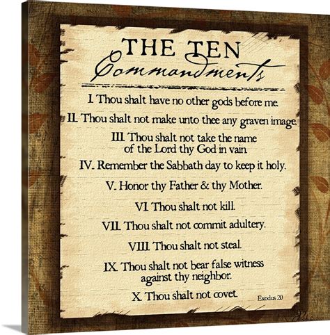 Ten Commandments Wall Art, Canvas Prints, Framed Prints, Wall Peels ...