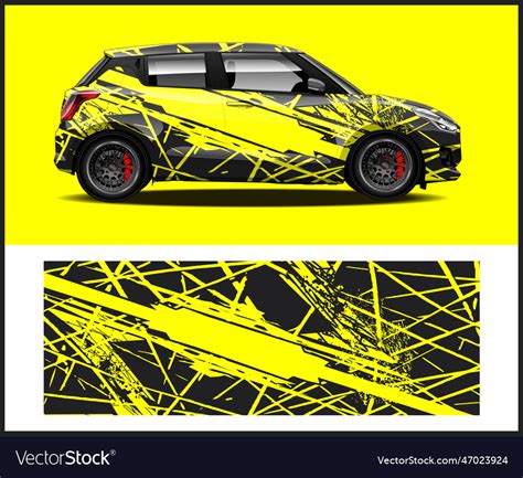 Vehicle wraps and car mockup car wrap Royalty Free Vector