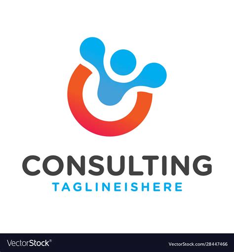 Business consulting logo Royalty Free Vector Image