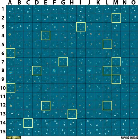 Atlas map with grid and spawn zones for NA PVP server. : r/playatlas