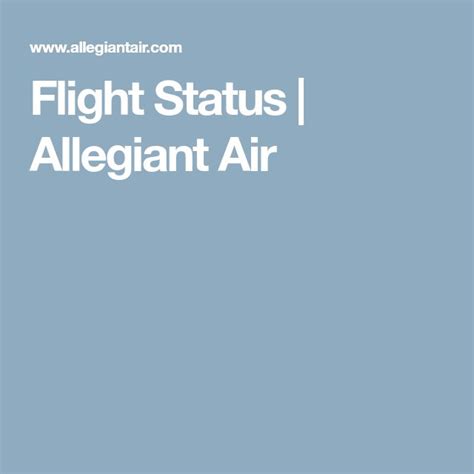 Flight Status | Allegiant Air