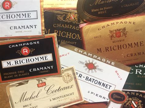 Champagne Labels Mixed set of 25 Original Vintage French Paper | Etsy