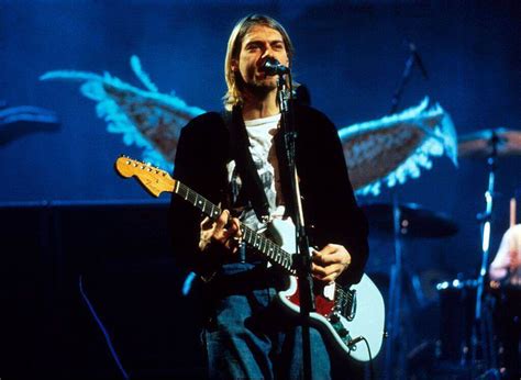 Kurt Cobain guitar blue - Rock And Roll Garage