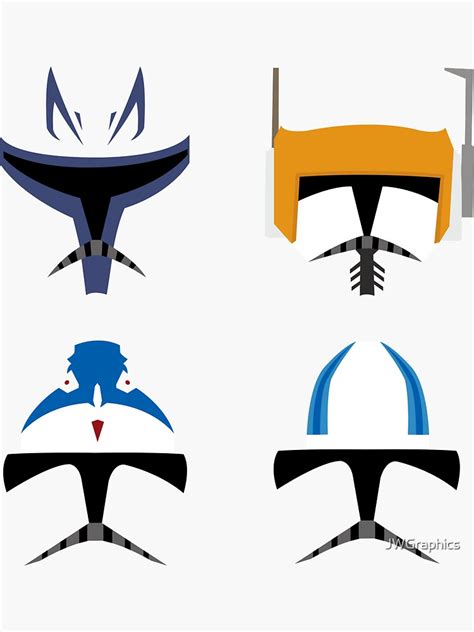 "Clone Helmets" Sticker for Sale by JWGraphics | Redbubble