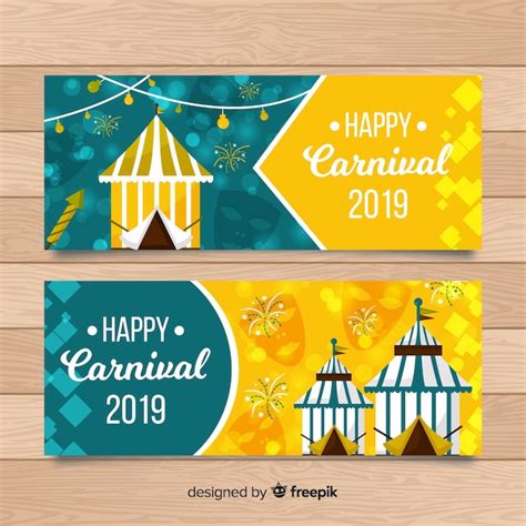 Free Vector | Carnival banners