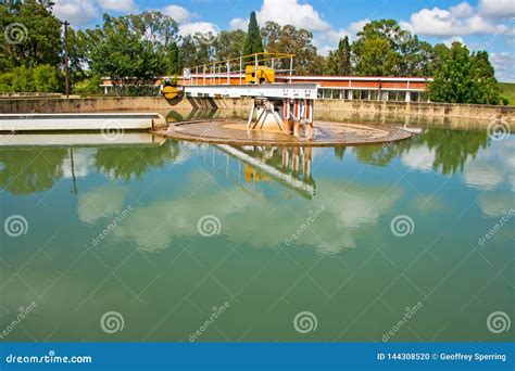 Circular Water Treatment Primary Clarifier Stock Photo - Image of primary, reservoir: 144308520