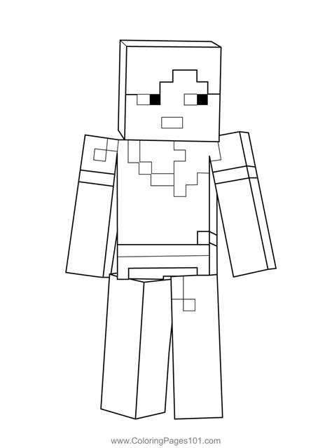 Minecraft Alex Coloring Pages Printable