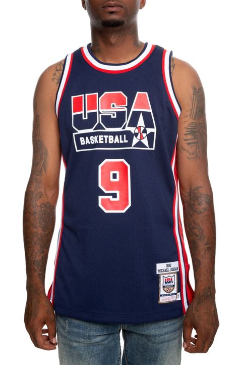 MITCHELL & NESS Michael Jordan Authentic USA Jersey AJY4GS18414-USANAVY92MJO - Karmaloop