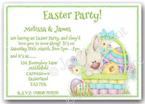 Easter Party Invitations - Jemima Print