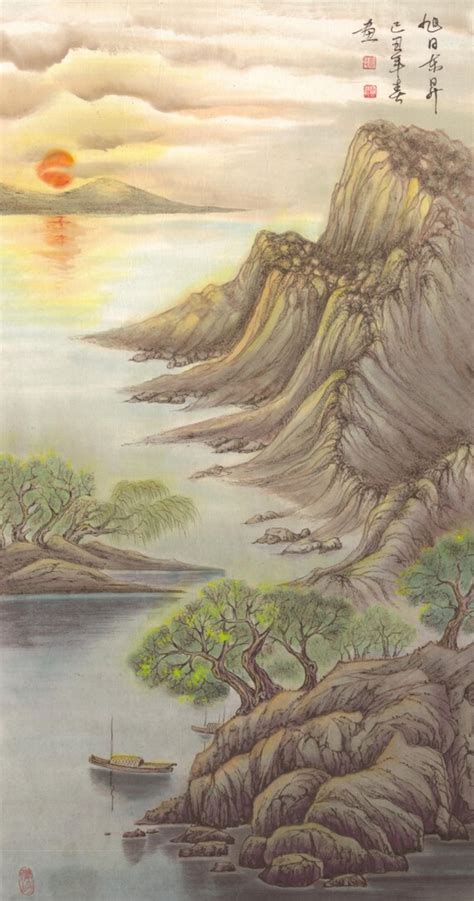 The Sunrise Original Chinese Landscape Painting