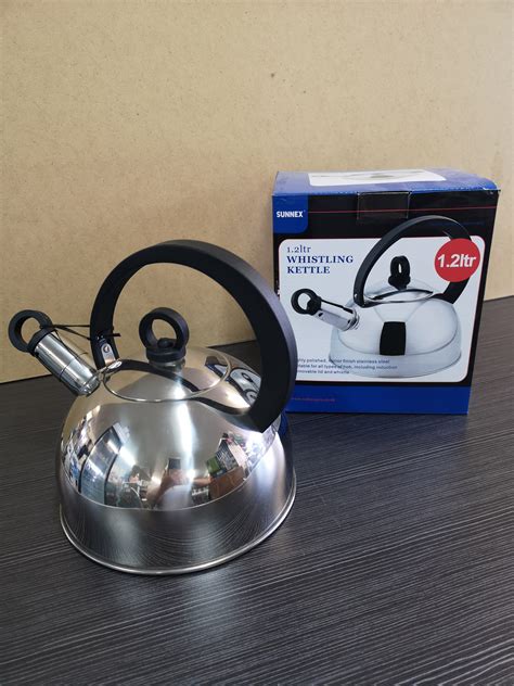 stainless steel kettle 1.2 litre, camping kettle, whistle kettle,