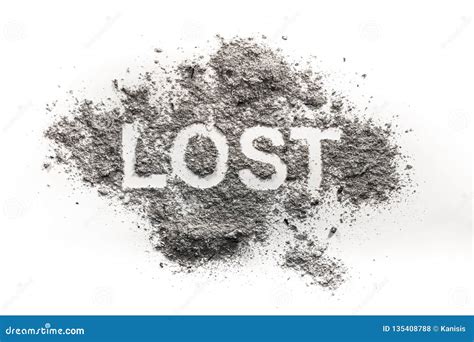 Lost Word Drawing in Dust, Ash, Dirt Stock Photo - Image of history, economy: 135408788