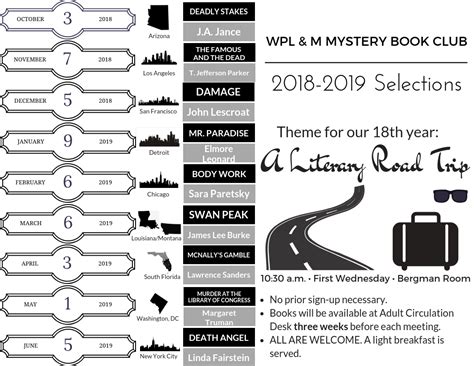 2018-2019 Mystery Book Club – Winthrop Public Library & Museum