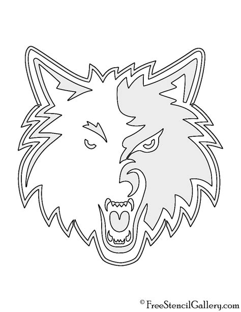 NBA Minnesota Timberwolves Logo Stencil | Free Stencil Gallery