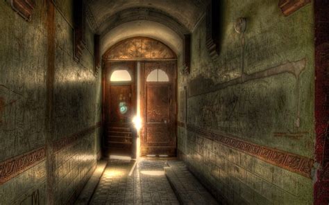 Download HDR Light Door Man Made Hallway HD Wallpaper