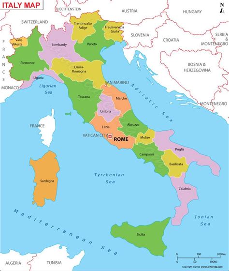 Italy Map, Map of Italy, Italy Regions Map | Italy map, Map of italy ...