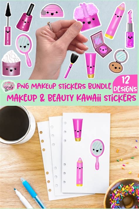 Makeup Kawaii Stickers - A Sticker Bundle