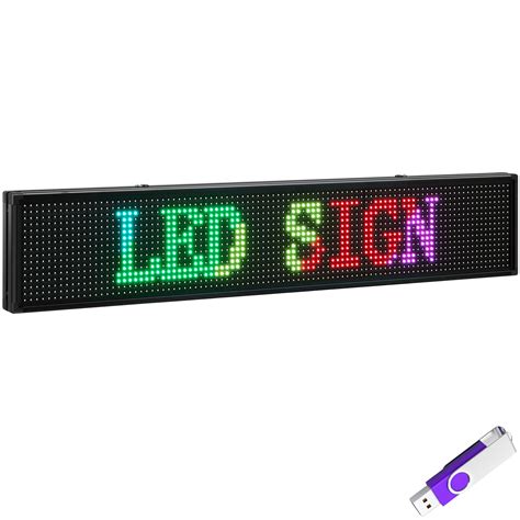 VEVOR Led Sign 40 x 8 inch Led Scrolling Sign Seven-color Digital Led ...