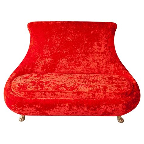 Vintage English Red Chesterfield Sofa at 1stDibs